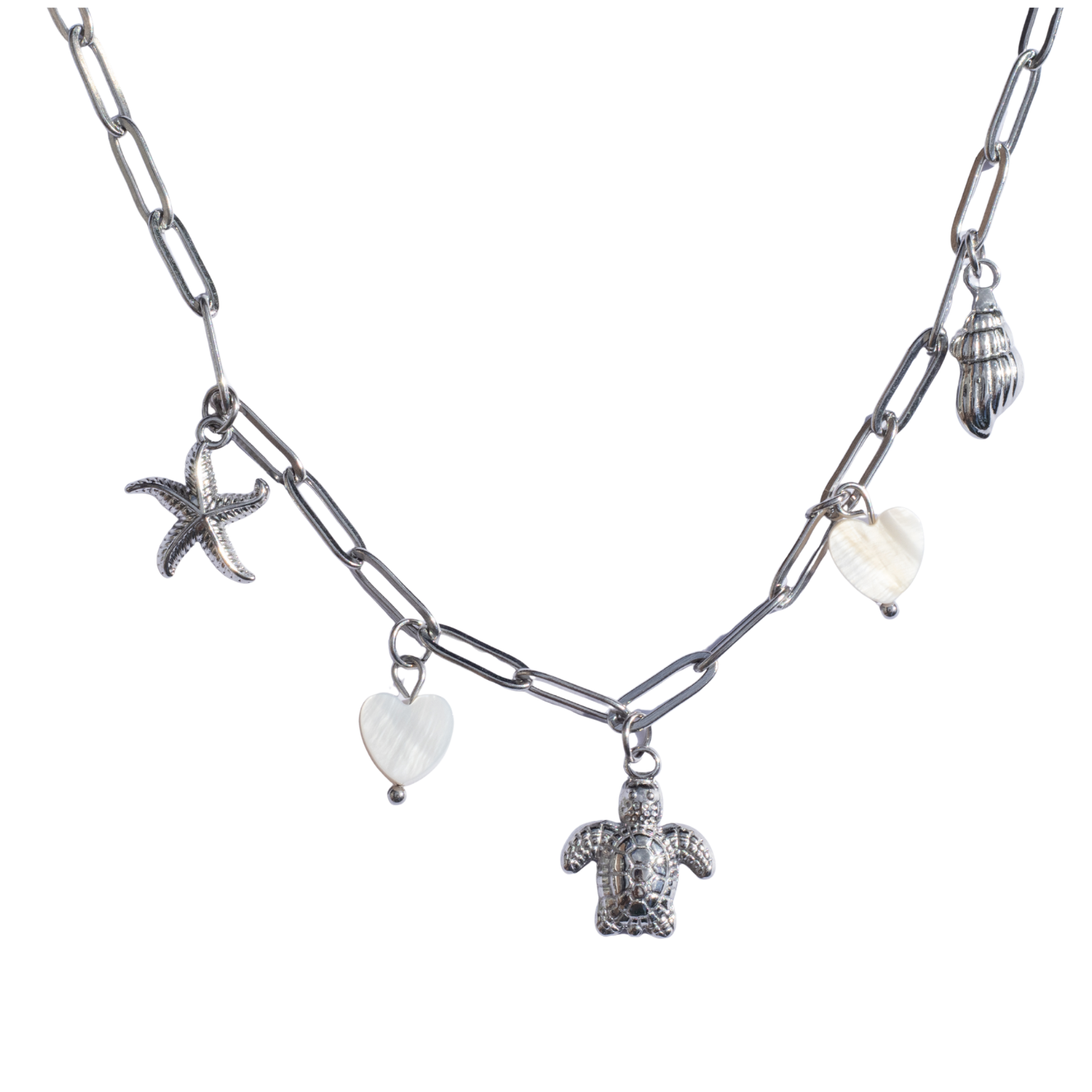 Bedelketting Beach Zilver