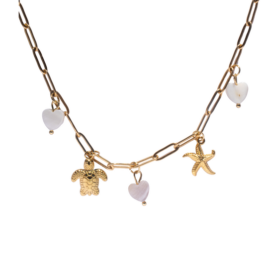 Bedelketting Beach goud