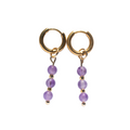 Oorbellen Birthstone Maxi Goud Paars