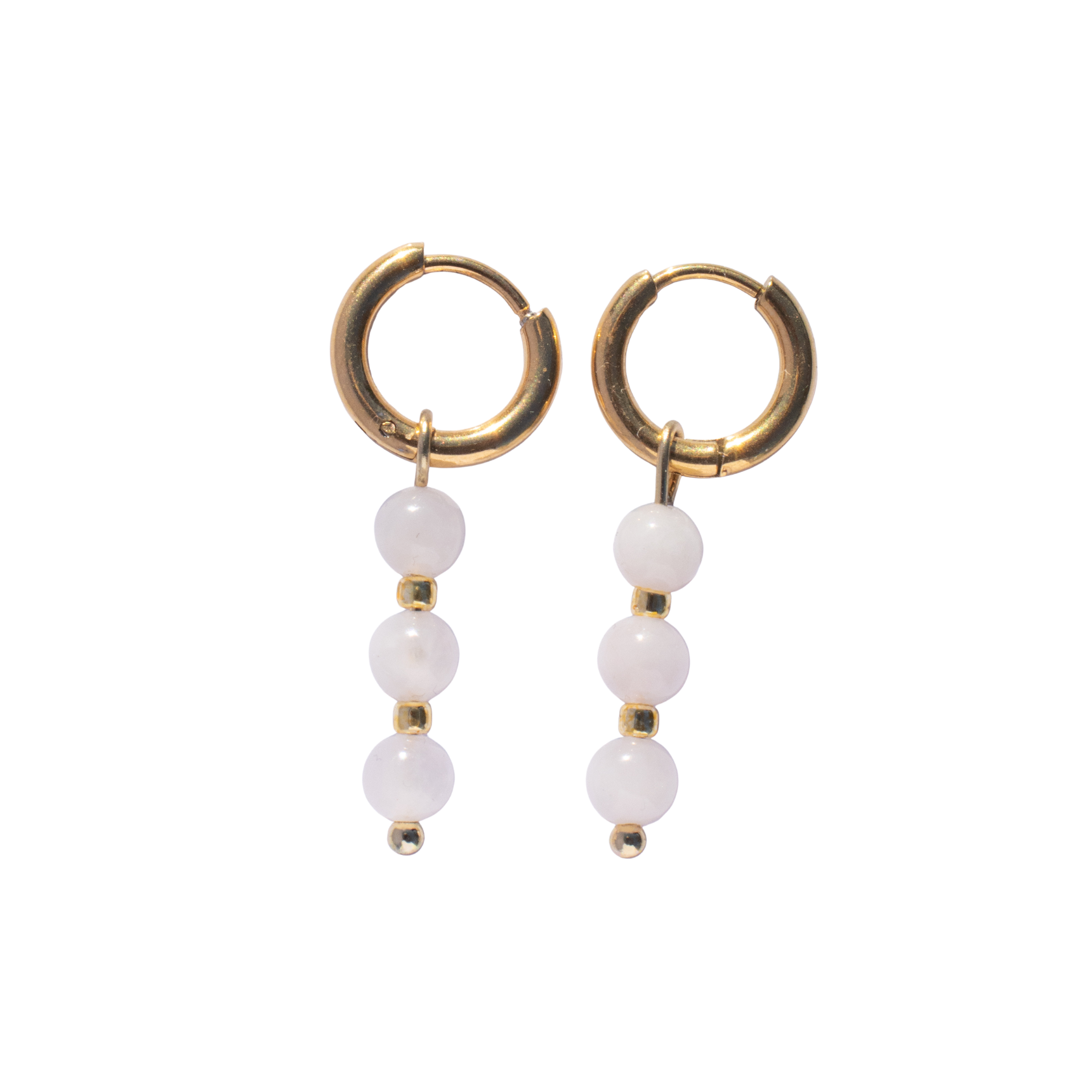 Oorbellen Birthstone Maxi Goud Roze