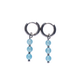Oorbellen Birthstone Maxi Zilver Blauw