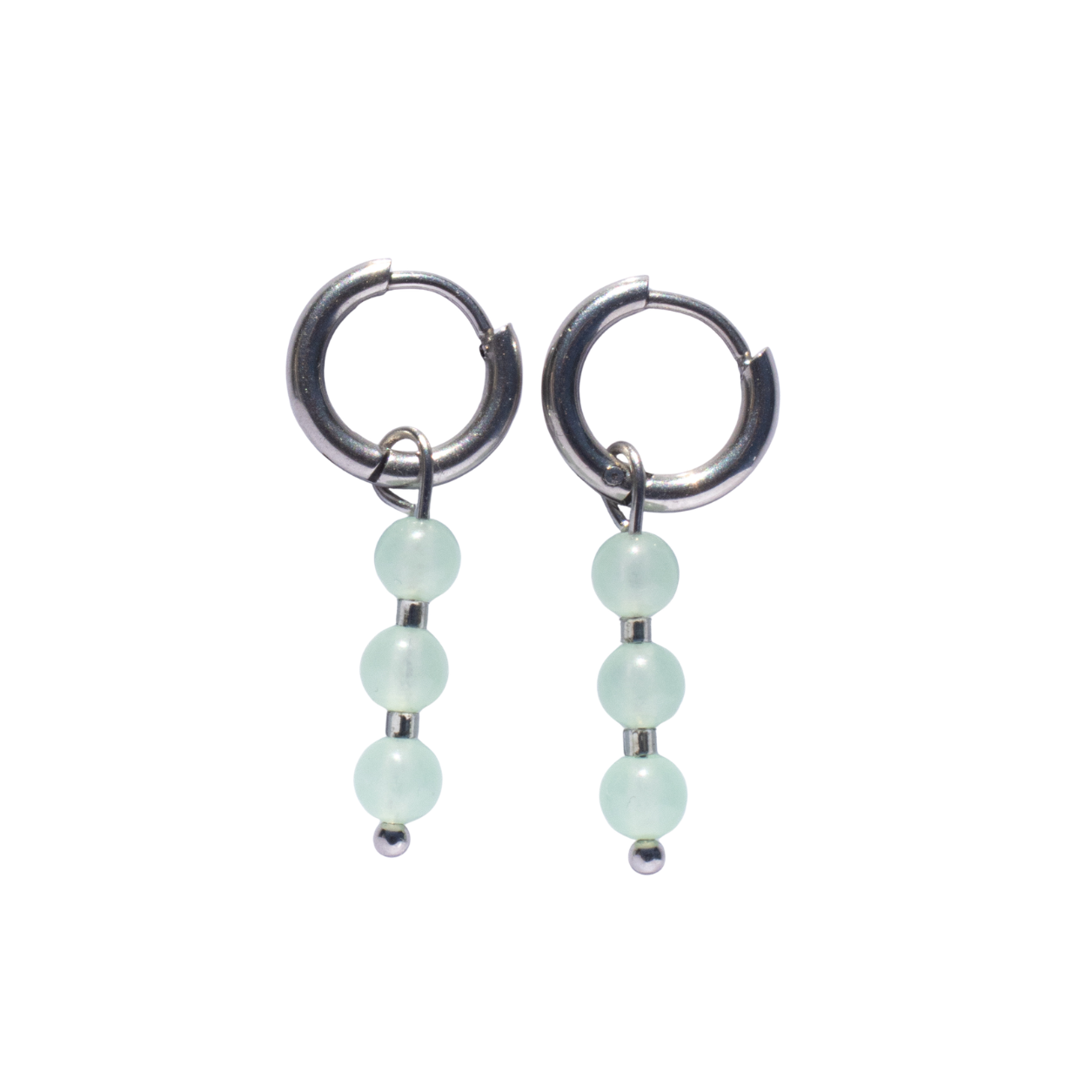 Oorbellen Birthstone Maxi Zilver Groen