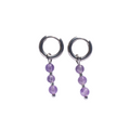 Oorbellen Birthstone Maxi Zilver Paars