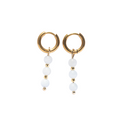 Oorbellen Birthstone Maxi Goud Wit