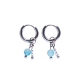 Oorbellen Birthstone Mini Zilver Blauw