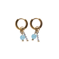 Oorbellen Birthstone Mini Goud Blauw
