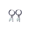 Oorbellen Birthstone Mini Zilver Groen