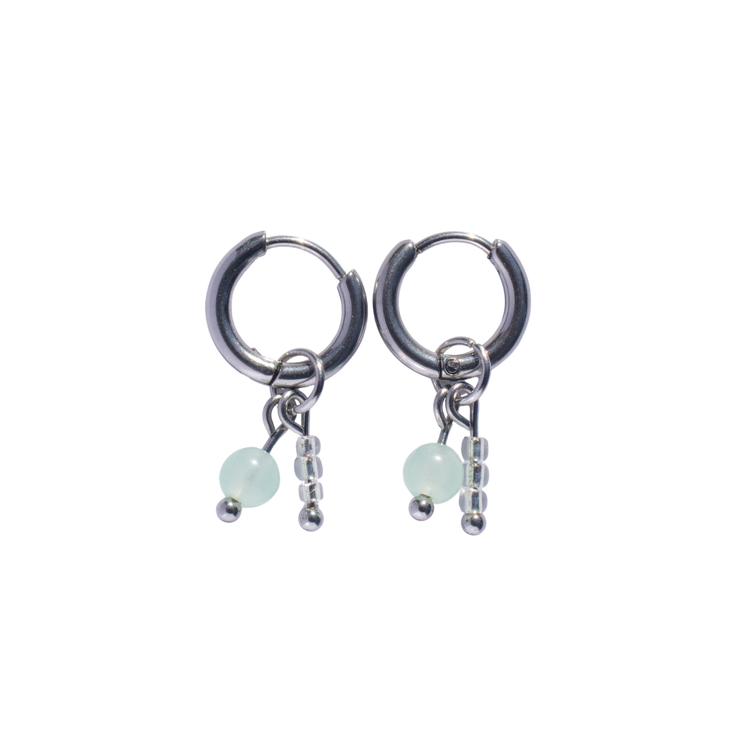Oorbellen Birthstone mini zilver groen