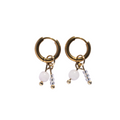 Oorbellen Birthstone Mini Goud Roze