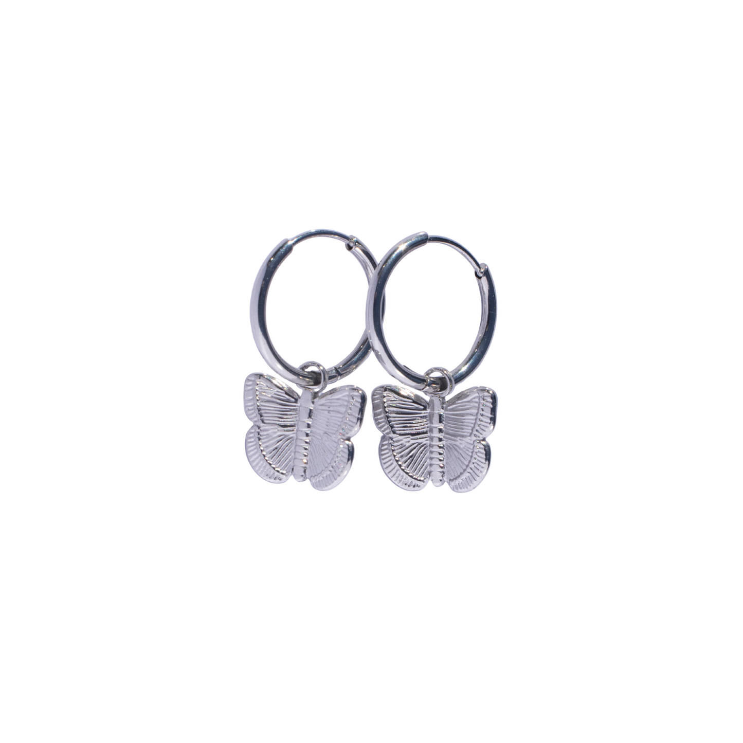Oorbellen Butterfly zilver