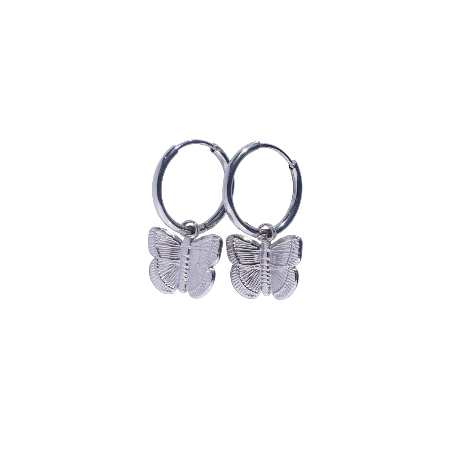 Oorbellen Butterfly Big Zilver