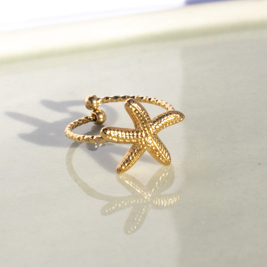 Ring Starfish goud