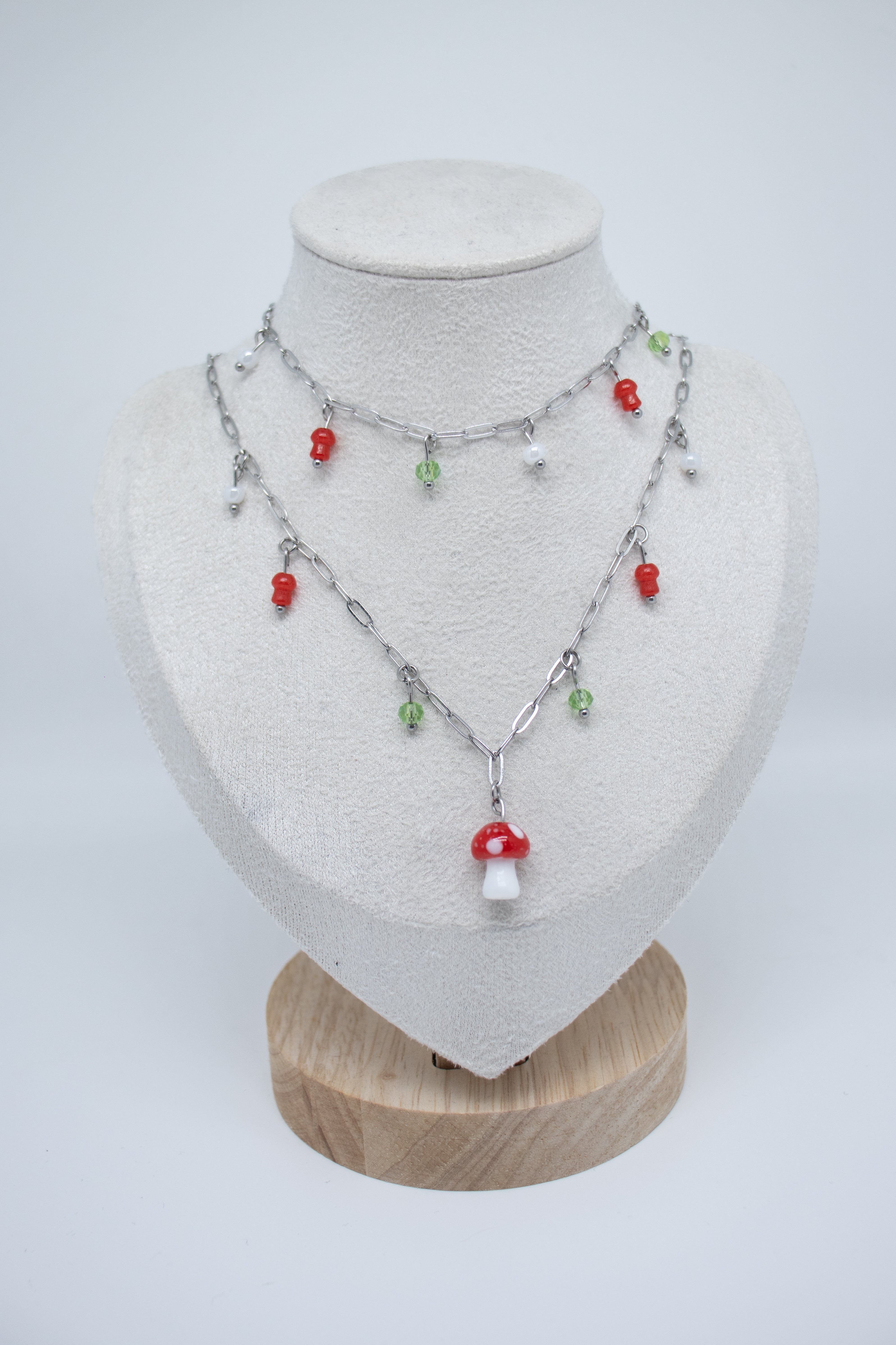 Bedelketting Mushroom Zilver