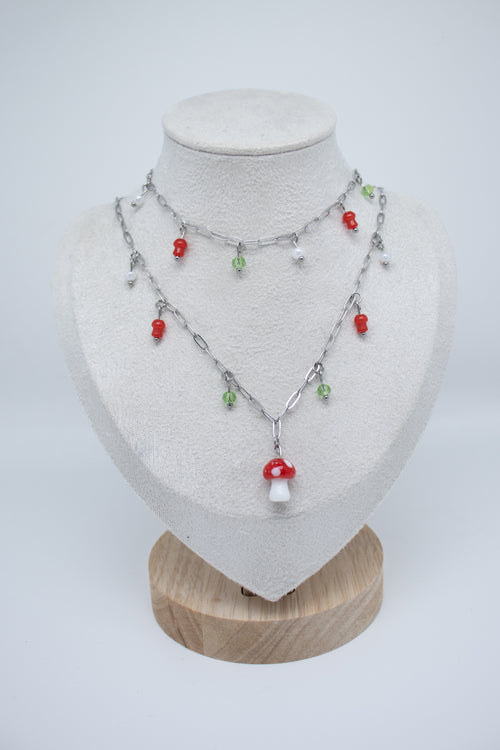Bedelketting Mushroom Zilver