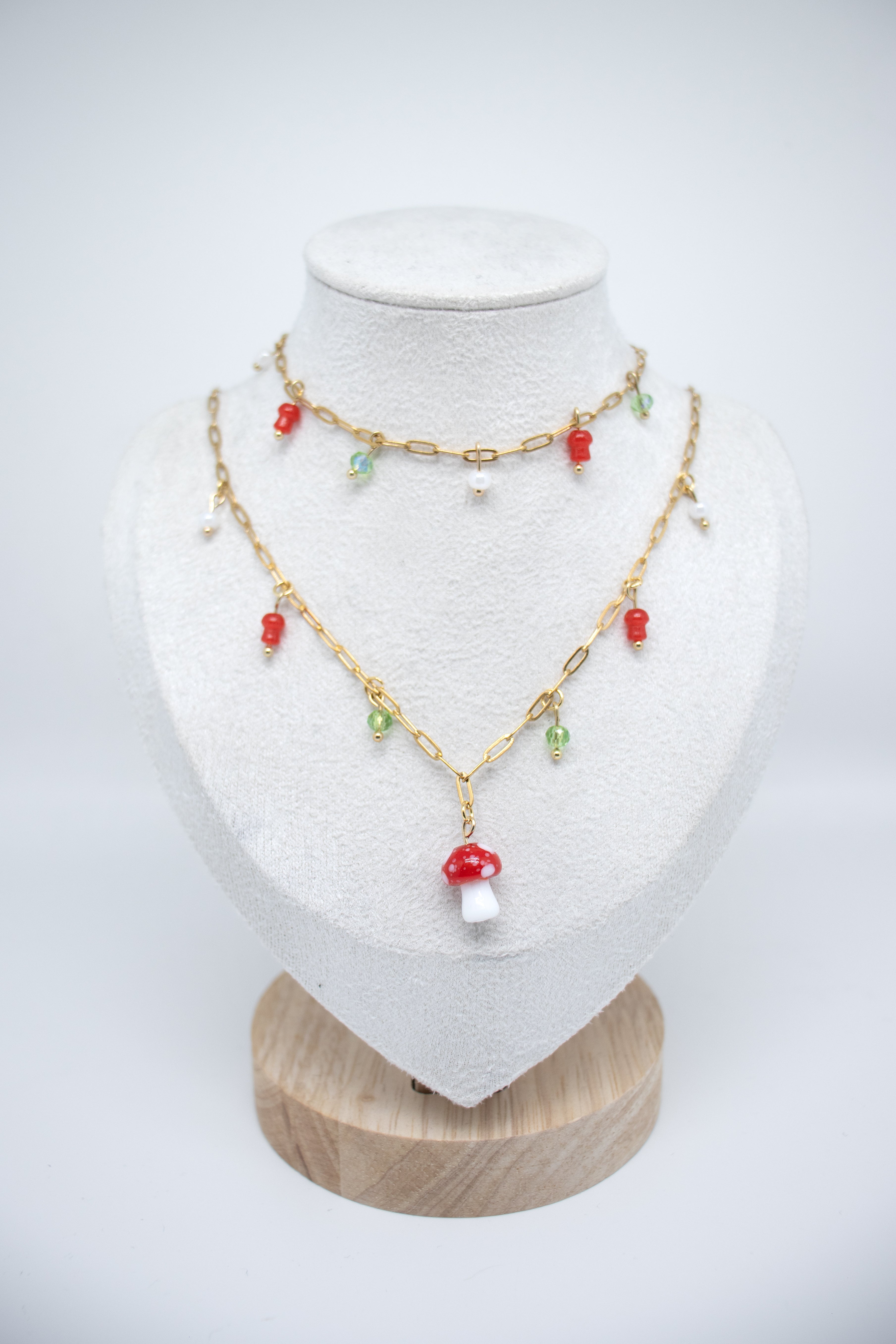 Bedelketting Mushroom Goud