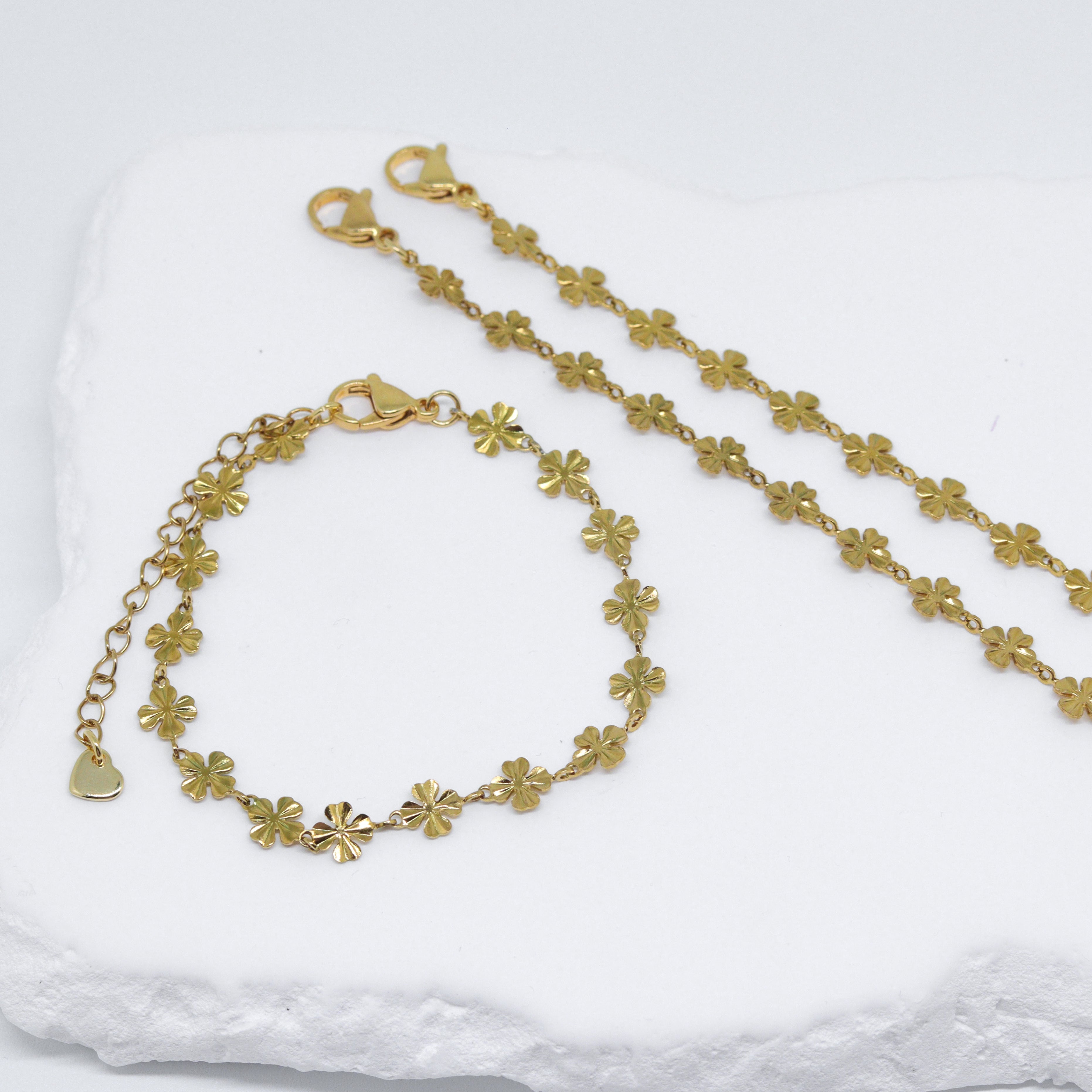 Armband Klaver goud