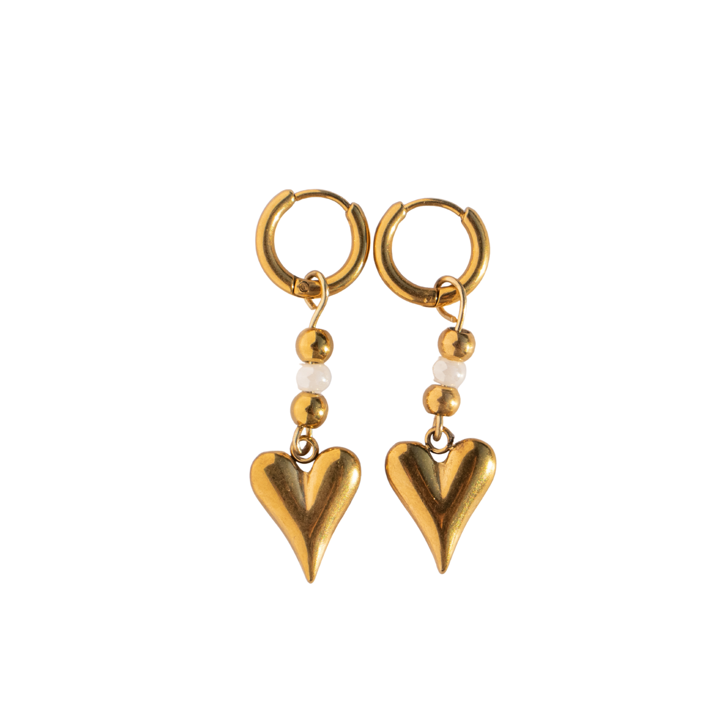 Oorbellen Heart of Pearls Goud