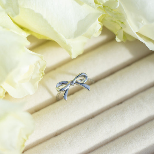 Ring bow zilver
