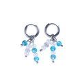 Oorbellen Ibiza Zilver Blauw