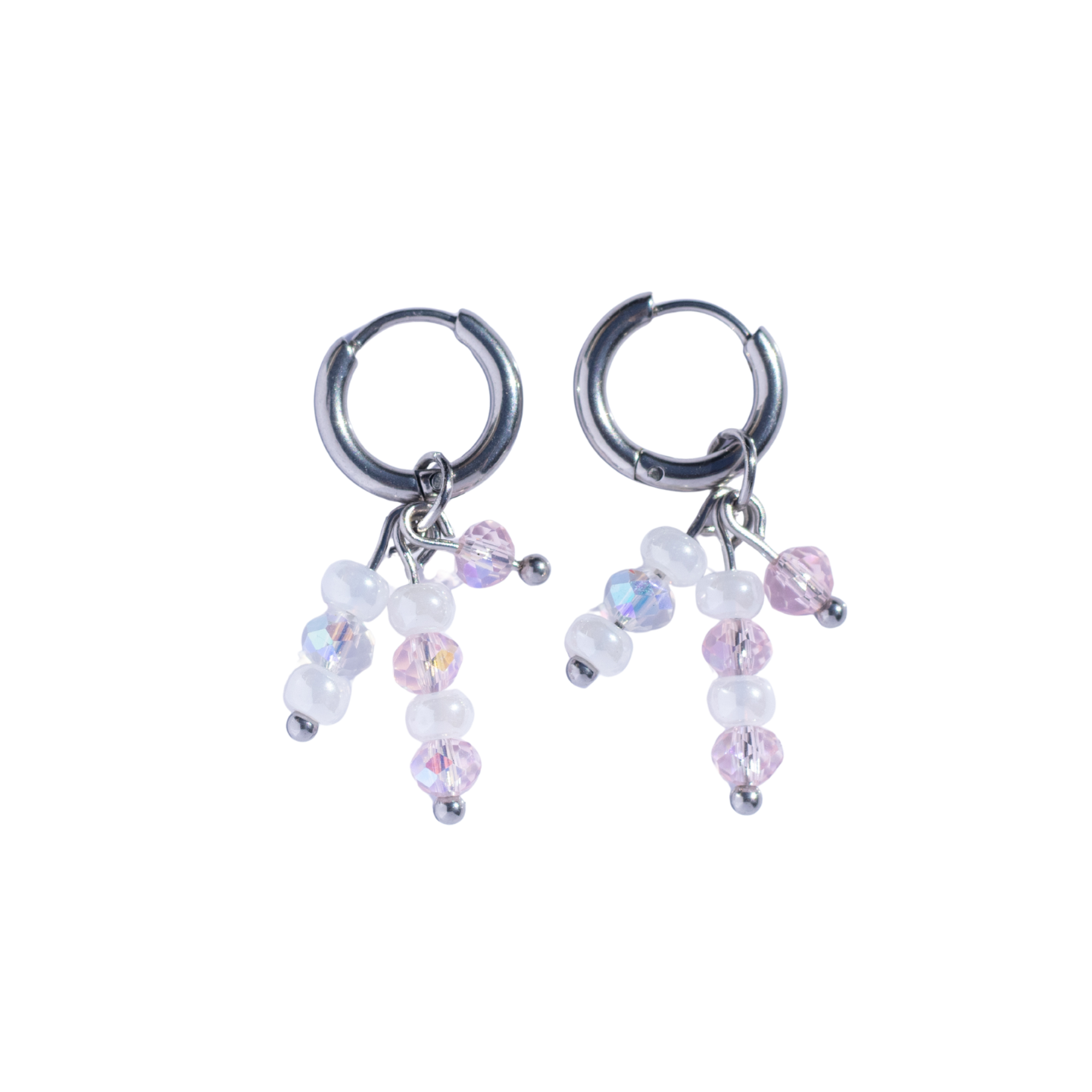 Oorbellen Ibiza Zilver Roze