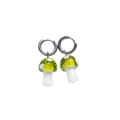 Oorbellen Mushroom Zilver Groen