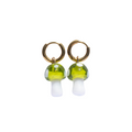 Oorbellen Mushroom Goud Groen