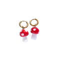 Oorbellen Mushroom Goud Rood