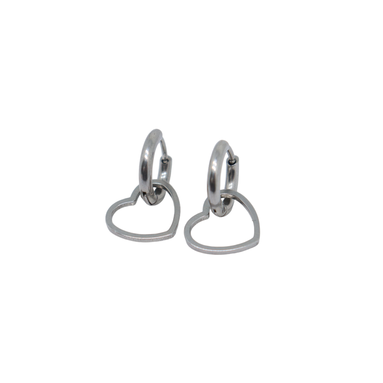 Oorbellen Open Heart Zilver