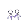 Oorbellen Shining Pearl Zilver Paars