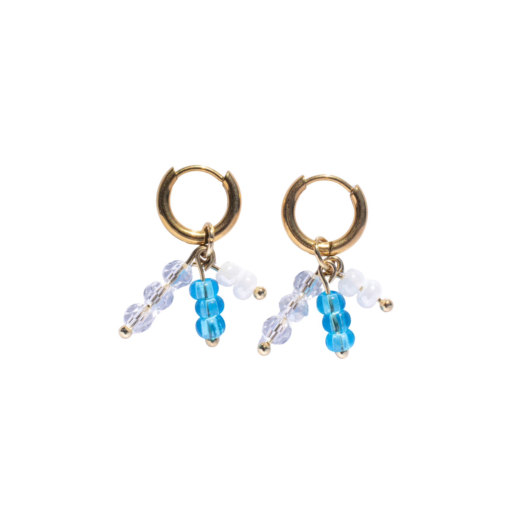Oorbellen Shining Pearl Goud Blauw