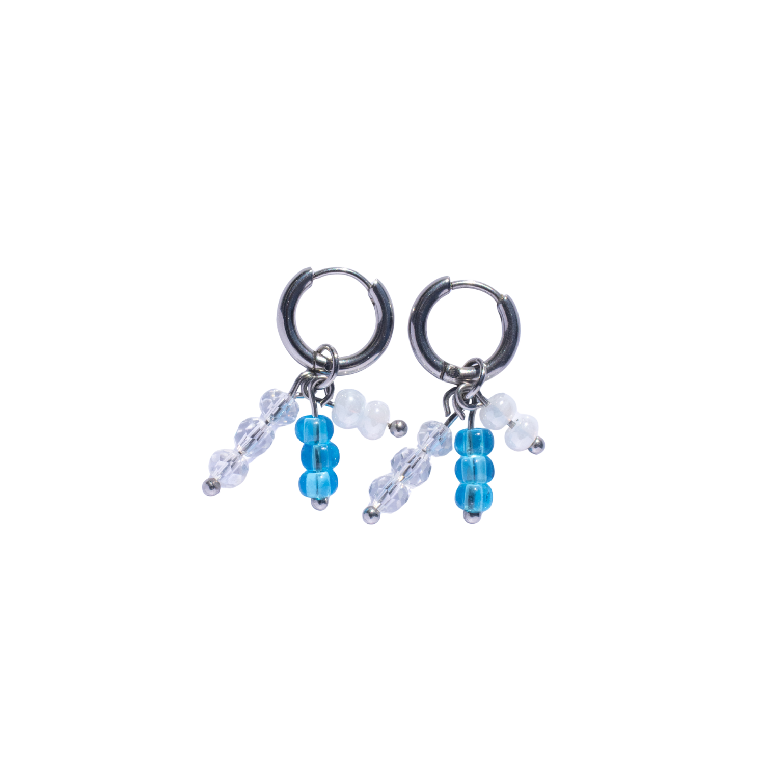 Oorbellen Shining Pearl Zilver Blauw