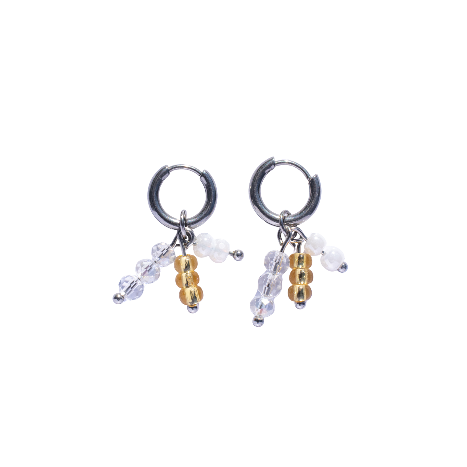 Oorbellen Shining Pearl Zilver Goud
