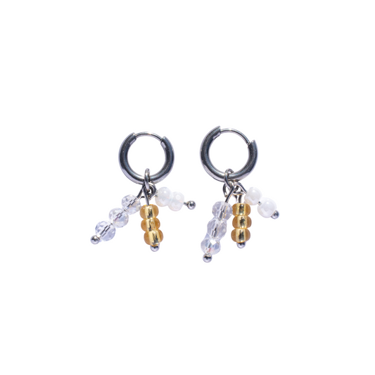 Oorbellen Shining pearl zilver goud