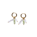 Oorbellen Shining Pearl Goud Groen