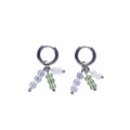 Oorbellen Shining Pearl Zilver Groen