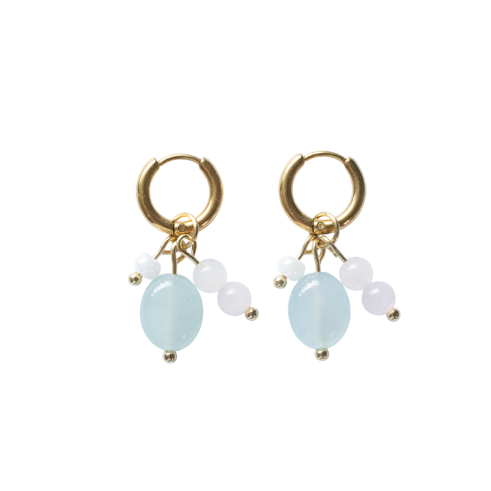 Oorbellen Soft pastel Zilver Goud