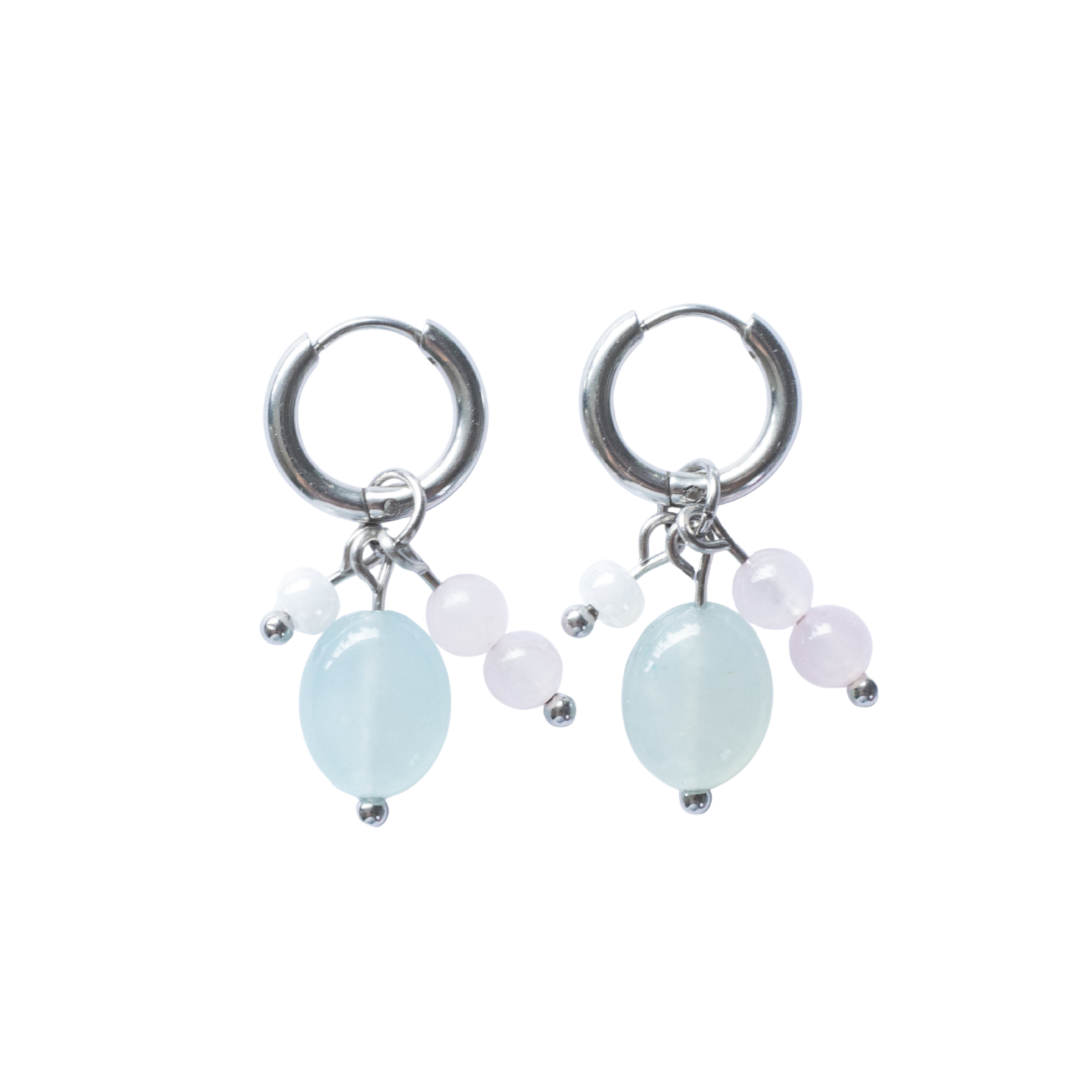 Oorbellen Soft pastel Zilver