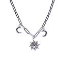 Bedelketting Sun & Moon Zilver