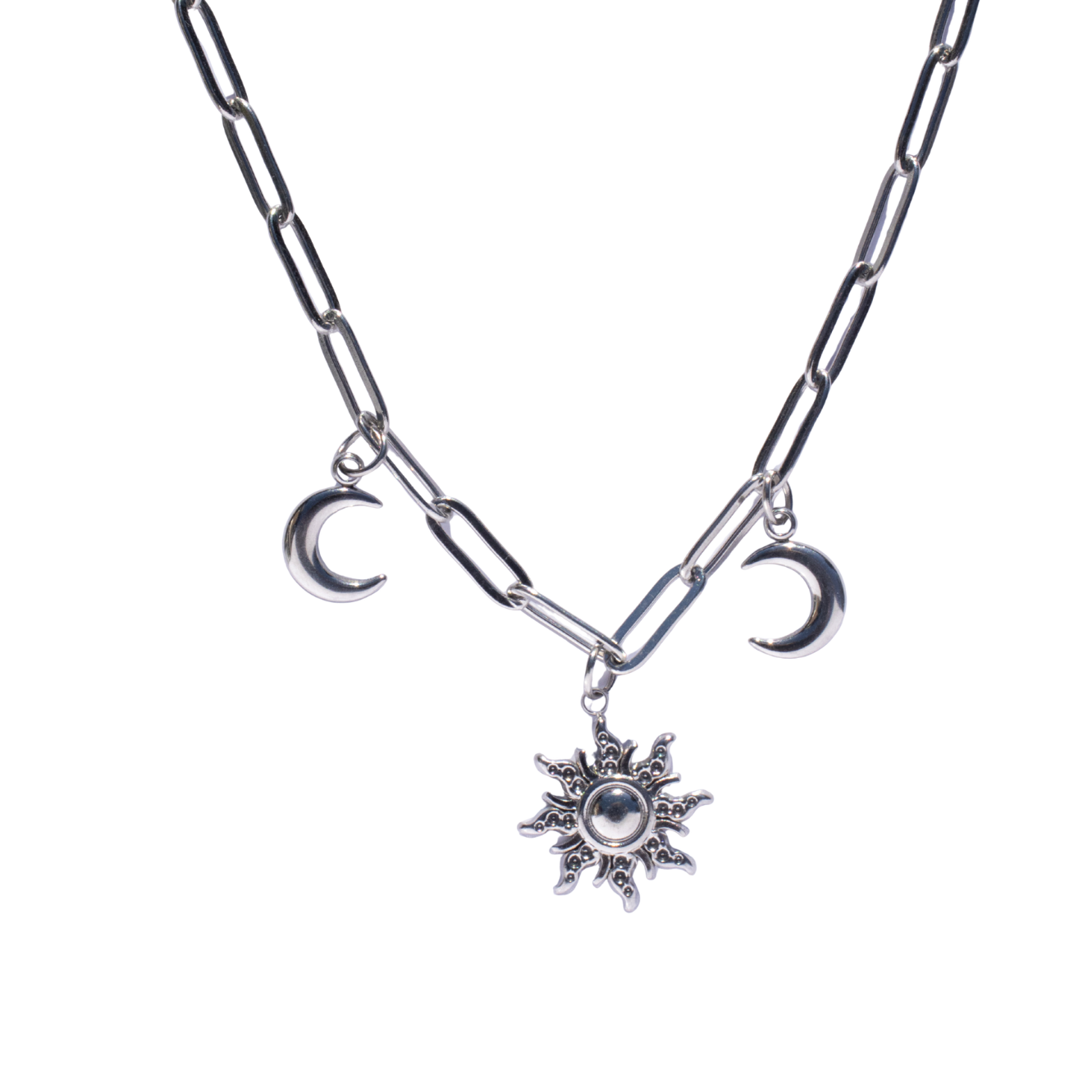 Bedelketting Sun & Moon zilver
