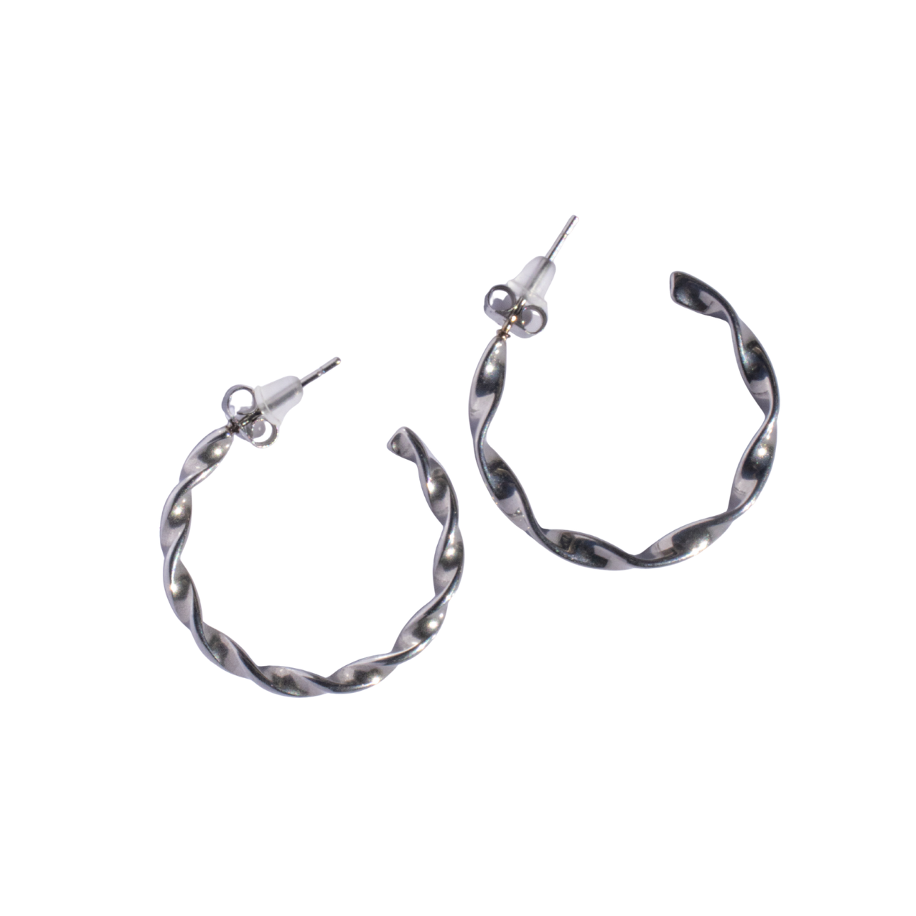 Oorbel Swirl Zilver