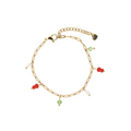 Bedelarmband Mushroom Goud