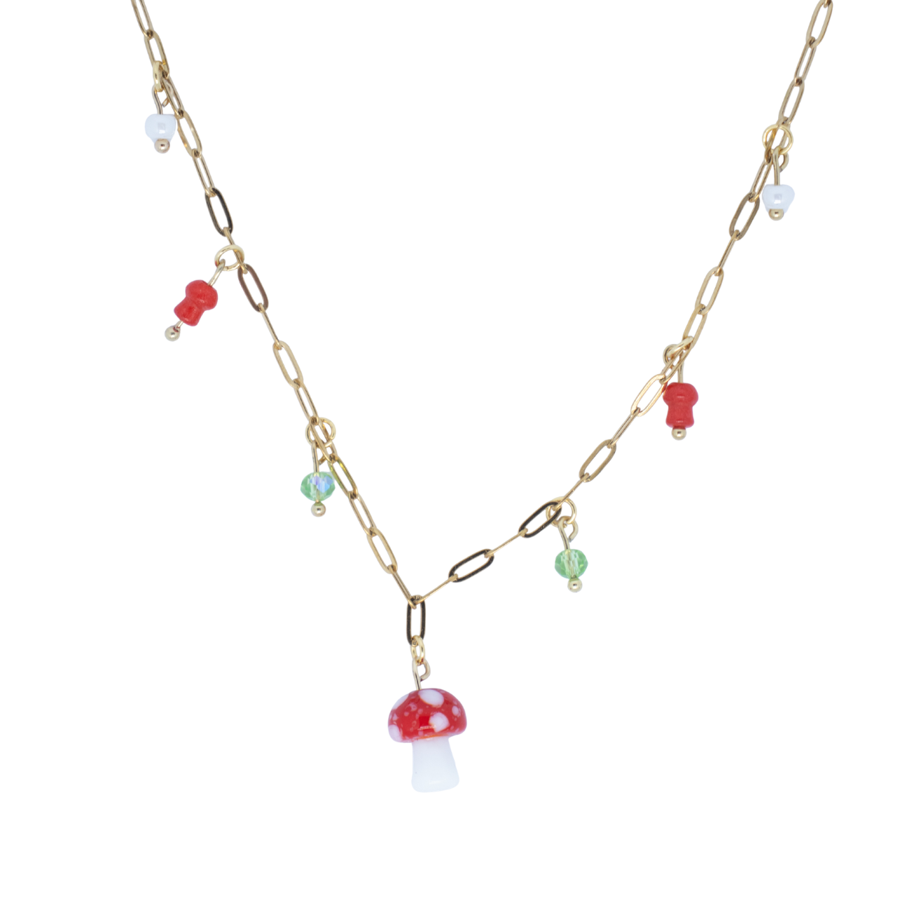 Bedelketting Mushroom Goud