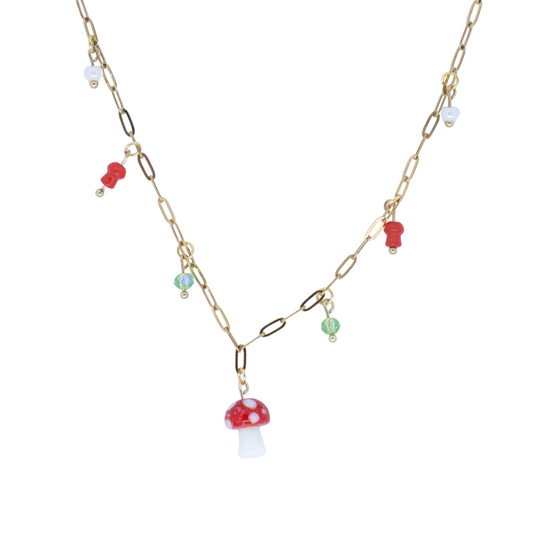 Bedelketting Mushroom goud